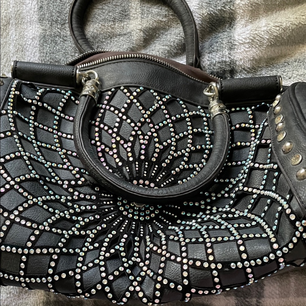 Black Studded Women's Bag